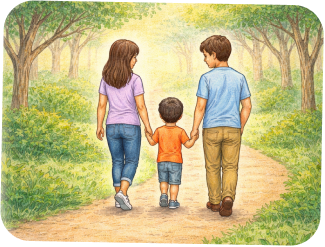 family rebuilding routines and reducing chaos using a family management app at home