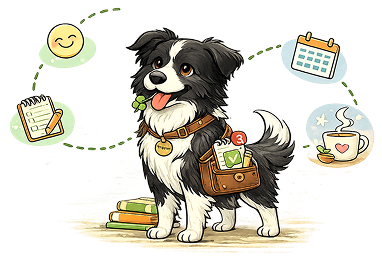 Frankie AI family organizer assistant dog helping parents manage chores, routines and schedules