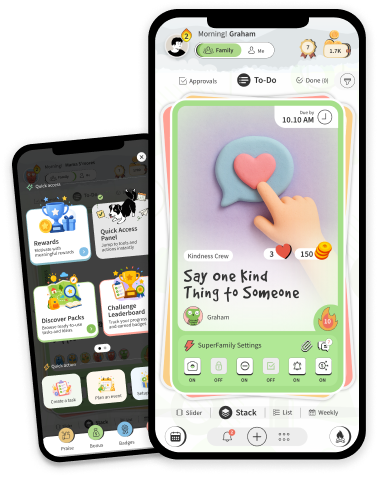 AI family management app with calendar and chore tracking